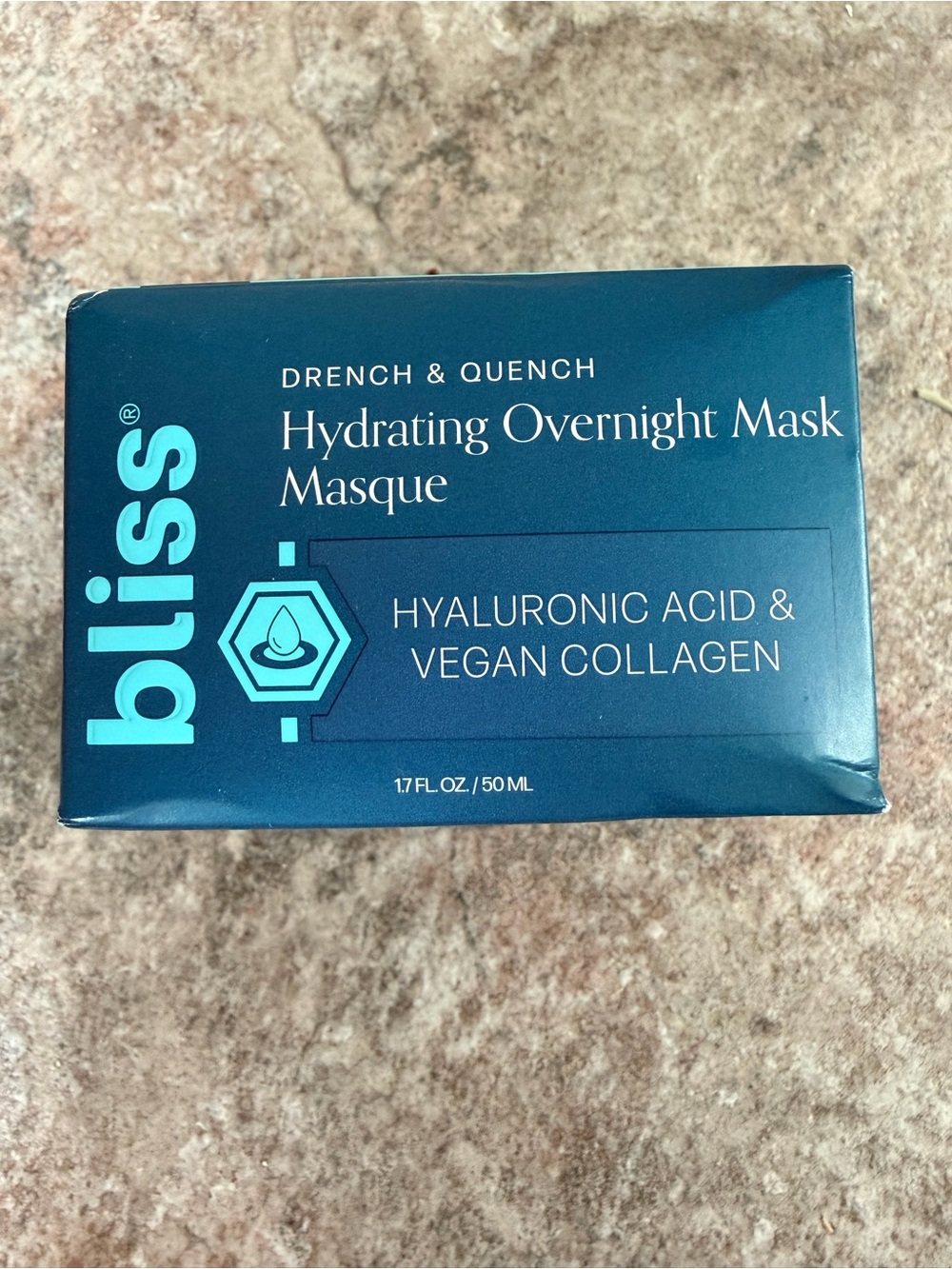 Bliss Hydrating Overnight Mask — Deep Teal & Aqua Packaging